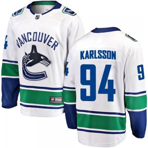 Men's Fanatics Branded Vancouver Canucks Linus Karlsson White Away Jersey - Breakaway