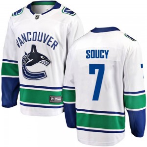 Youth Fanatics Branded Vancouver Canucks Carson Soucy White Away Jersey - Breakaway