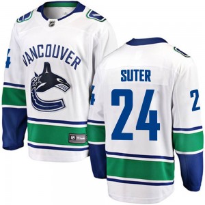Youth Fanatics Branded Vancouver Canucks Pius Suter White Away Jersey - Breakaway