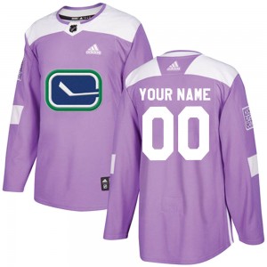 Youth Adidas Vancouver Canucks Custom Purple Custom Fights Cancer Practice Jersey - Authentic