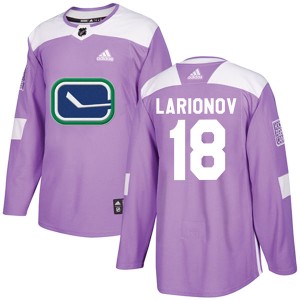 Youth Adidas Vancouver Canucks Igor Larionov Purple Fights Cancer Practice Jersey - Authentic