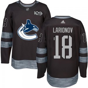 Youth Vancouver Canucks Igor Larionov Black 1917-2017 100th Anniversary Jersey - Authentic