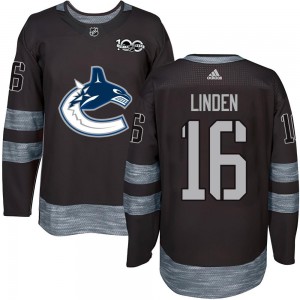 Youth Vancouver Canucks Trevor Linden Black 1917-2017 100th Anniversary Jersey - Authentic