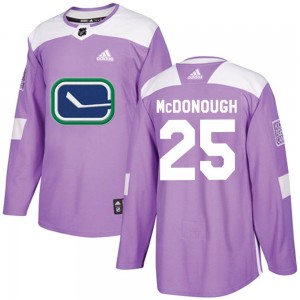 Men's Adidas Vancouver Canucks Aidan McDonough Purple Fights Cancer Practice Jersey - Authentic