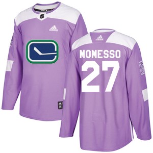 Men's Adidas Vancouver Canucks Sergio Momesso Purple Fights Cancer Practice Jersey - Authentic