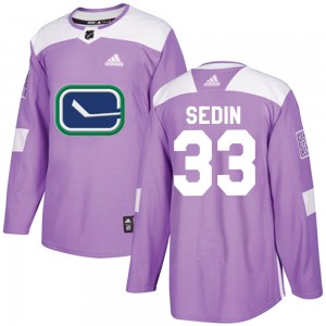 Men's Adidas Vancouver Canucks Henrik Sedin Purple Fights Cancer Practice Jersey - Authentic