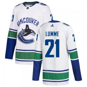 Youth Adidas Vancouver Canucks Jyrki Lumme White zied Away Jersey - Authentic