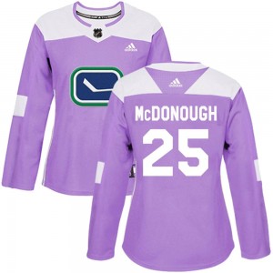 Women's Adidas Vancouver Canucks Aidan McDonough Purple Fights Cancer Practice Jersey - Authentic