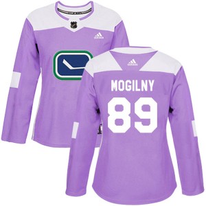 Women's Adidas Vancouver Canucks Alexander Mogilny Purple Fights Cancer Practice Jersey - Authentic