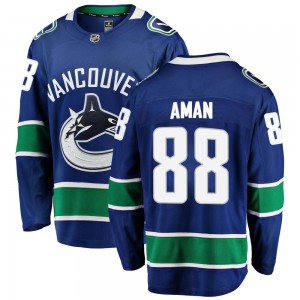 Youth Fanatics Branded Vancouver Canucks Nils Aman Blue Home Jersey - Breakaway