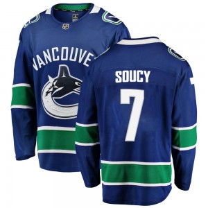 Youth Fanatics Branded Vancouver Canucks Carson Soucy Blue Home Jersey - Breakaway
